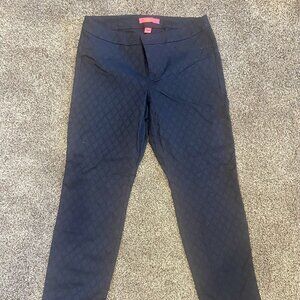 Lilly Pulitzer Navy Jacquard Slim Pants Size 8